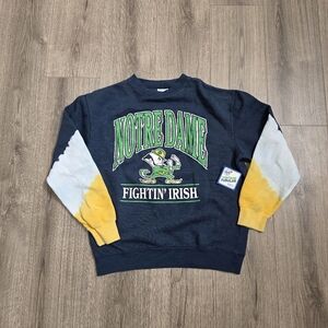 Vintage Tubular Notre Dame Fighting Irish Tie Dye Crewneck Sweater Womens Size S